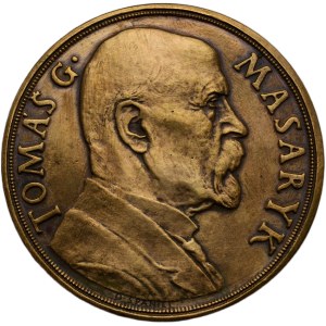Španiel O., Medaile k 85. narozeninám TGM 1935, bronz 60mm