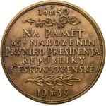 Španiel O., Medal for the 85th birthday of TGM 1935, bronze 60mm