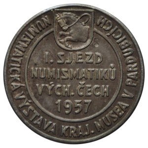 Pardubice, Ag 22mm/3,84g I. Congress of Numismatists of East Bohemia