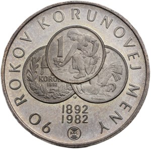 650 years of the town of Kremnica 1328-1978, 38mm bronze, silver plated, 90 years of crown currency 1892-1992, 38mm bronze, silver plated