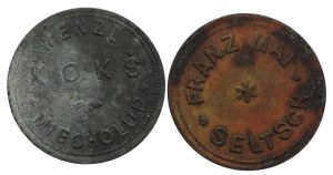 Franz Mai Želeč 2/4 Cl 1759, corrosion + Wenzel Kokš Měcholupy 1/4 Hopfen CL 870
