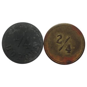 Franz Mai Želeč 2/4 Cl 1759, koroze + Wenzel Kokš Měcholupy 1/4 Hopfen CL 870