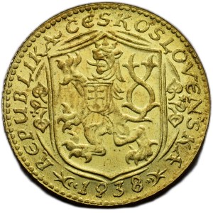 dukát 1938, sběratelská kopie, 3.1g