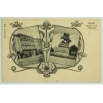 Postcard - Lviv. Sobieski monument and house - ca 1900