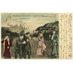 Postcard - Rain greetings from Lviv. Halytsky Square - 1904 [collage, very rare].