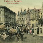 Postcard - Lviv. Lemberg. Bernardine Square - 1906 [collage, very rare].
