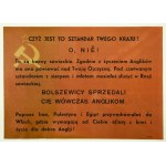 POLISH SOLDIER! - Are these the colors of your country? NO! Is this the banner of your country? OH, NO! - Propaganda leaflet addressed to the PSZ Second Corps in Italy. - 1944 [propaganda].