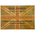 POLISH SOLDIER! - Are these the colors of your country? NO! Is this the banner of your country? OH, NO! - Propaganda leaflet addressed to the PSZ Second Corps in Italy. - 1944 [propaganda].