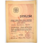 Diploma. Board of the District Circle of Scouts from the Time of the Struggles for Independence. Commemorative Badge - Lviv 1939 [watchmaker Cyankiewicz Ludwik].