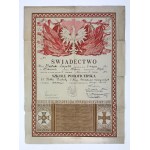 Certificate - Graduation from Non-commissioned Officer School - 73 P.P. 3 Komp. Machine Guns - Katowice 1934