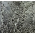 Patriotic guttergraph. Our Lady of Czestochowa. Under your protection we take refuge.