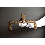 Finial of the picture frame. 19th century top of painting with coat of arms of the Duchy of Warsaw [Warsaw Mermaid].