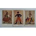 Set of 3 Postcards - Z. Stryjeńska - Polish Folk Types