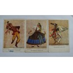 Set of 3 Postcards - Z. Stryjeńska - Happy Hallelujah