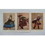 Set of 3 Postcards - Z. Stryjeńska - Polish Folk Types