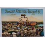 Postcard Browar Książęcy Tychy G-Śl. - Stamp Economic and Food Exhibition In Katowice 1927.