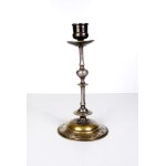 Silver-plated candlestick from the early 20th century. - Once owned by W. S. Reymont.