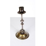 Silver-plated candlestick from the early 20th century. - Once owned by W. S. Reymont.