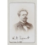 PORTRAIT PHOTOGRAPHY of W. S. Reymont with his signature, dated. May 7, 1898 in Paris.