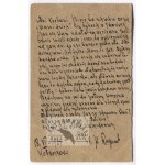 Letter from Reymont to his sister Wacława on a correspondence card, dated. 18 July 1924 in Kołaczków.