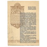 [SOBAŃSKA Hanna]. Handwritten letter from unnamed Halina Sobanska to Kamila Munkiewicz, sister of W.....