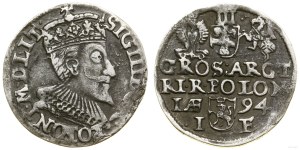 Poland, trojak, 1594, Olkusz