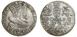 Poland, trojak, 1594, Malbork