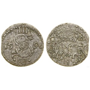 Polska, trzeciak (ternar), 1596, Malbork