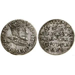 Polska, trojak, 1593, Ryga