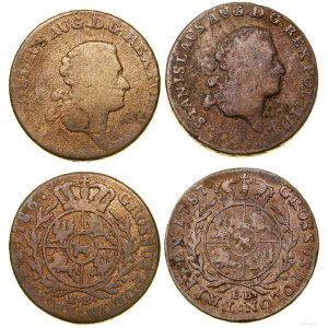 Polska, lot 2 x trojak, 1786 EB, 1787 EB, Warszawa