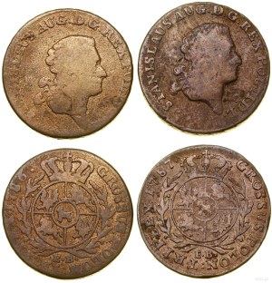 Poland, flight 2 x trojak, 1786 EB, 1787 EB, Warsaw