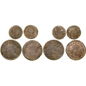 Polska, lot 4 monet, Grünthal i Gubin (?)
