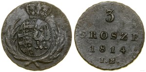 Poland, 3 groszy (trojak), 1814 IB, Warsaw
