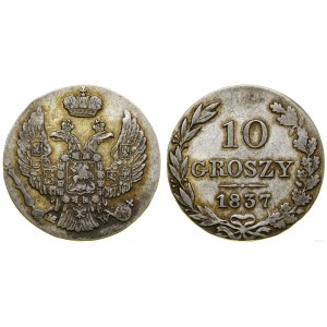 Polska, 10 groszy, 1837 MW, Warszawa