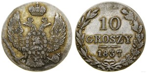 Poland, 10 groszy, 1837 MW, Warsaw