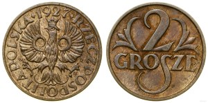 Poland, 2 pennies, 1927, Warsaw