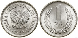 Poland, 1 zloty, 1966, Warsaw