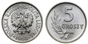 Poland, 5 grosz, 1960, Warsaw