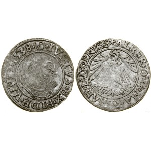 Kniežacie Prusko (1525-1657), groš, 1538, Königsberg