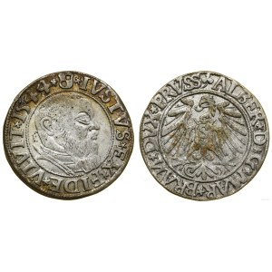 Kniežacie Prusko (1525-1657), groš, 1544, Königsberg