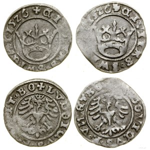 Śląsk, zestaw: 2 x półgrosz miejski, 1526, Świdnica