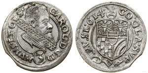 Silesia, 3 krajcary, 1614, Olesnica