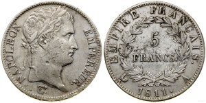 France, 5 francs, 1811 A, Paris