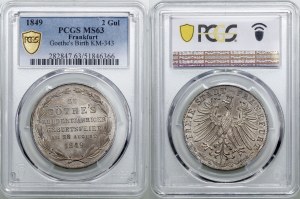 Germany, 2 commemorative guilders, 1849, Frankfurt