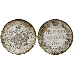 Russia, ruble, 1843 СПБ АЧ, St. Petersburg