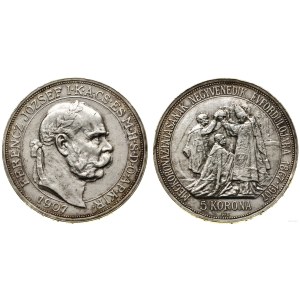 Węgry, 5 koron, 1907 KB, Kremnica