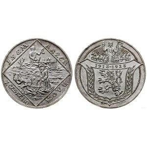 Czechosłowacja, medal wybity z okazji 10 rocznicy utworzenia Czechosłowacji, 1928