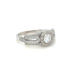 WHITE GOLD RING - 3.87 GR WITH DIAMONDS - DH-R700