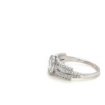 WHITE GOLD RING - 3.87 GR WITH DIAMONDS - DH-R700