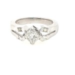 18K WHITE GOLD RING 8.03 GR WITH DIAMONDS AND BRILLIANTS - RNG30406